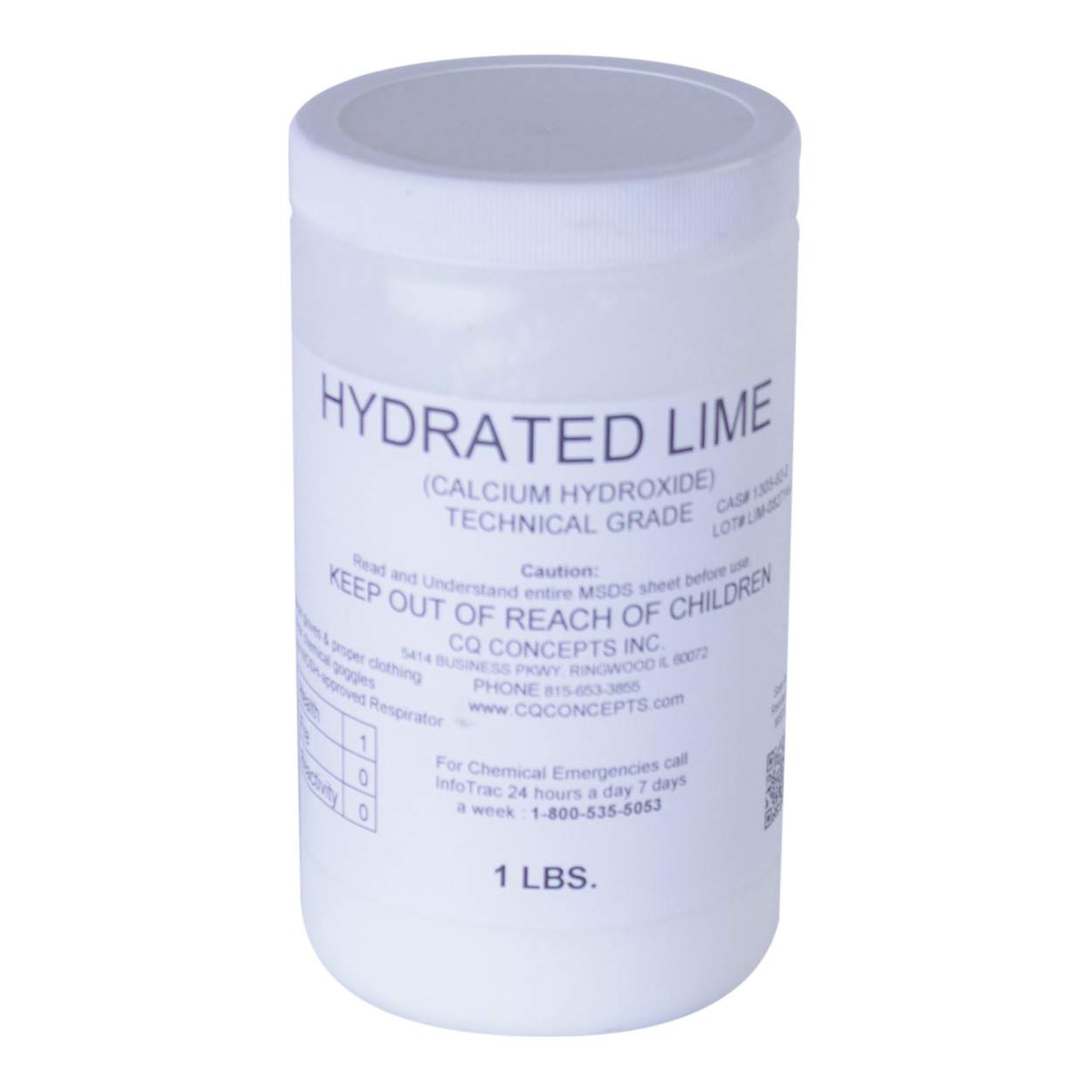 Calcium Hydroxide 1 lb Hydrated Lime for structures and works constructions 